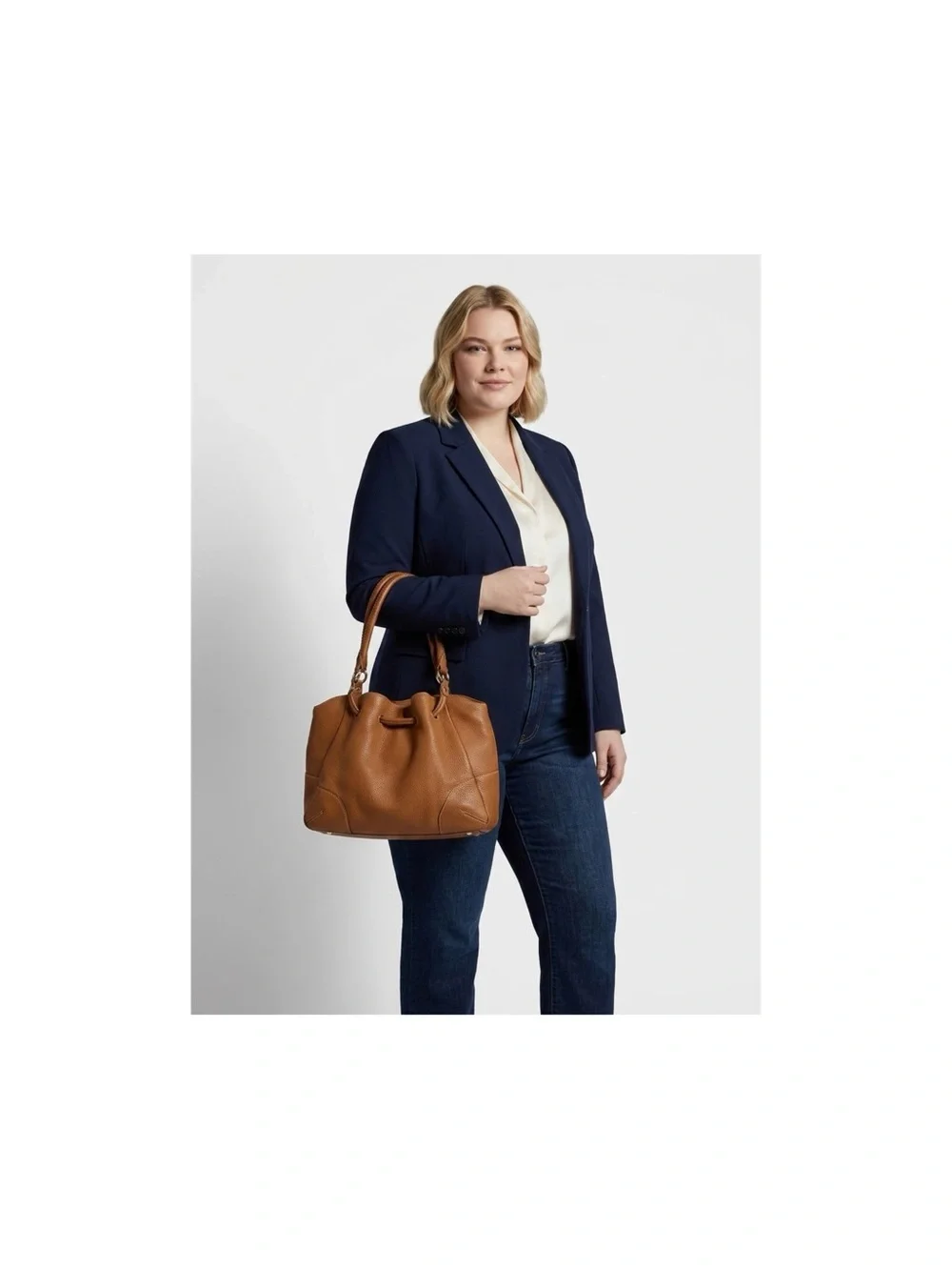 Talbots Leather Camel Hobo Bag